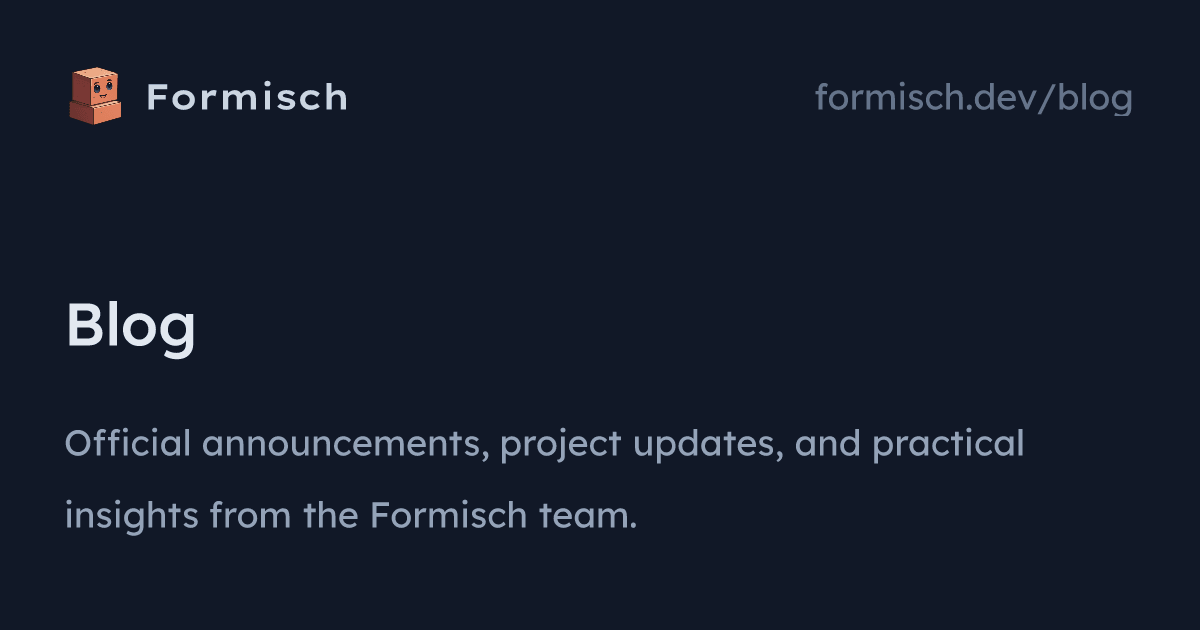 Blog | Formisch